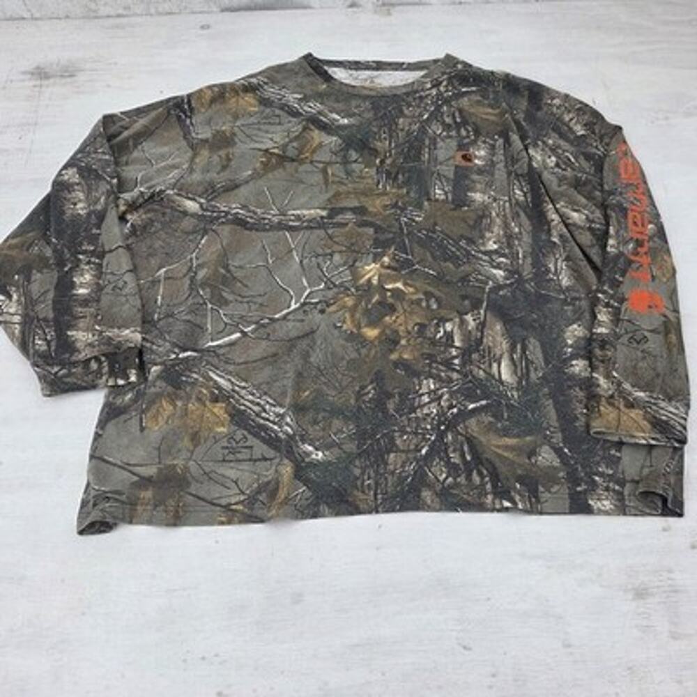 Carhartt Shirt Mens 3XL Realtree Camouflage Performance Workwear Construction